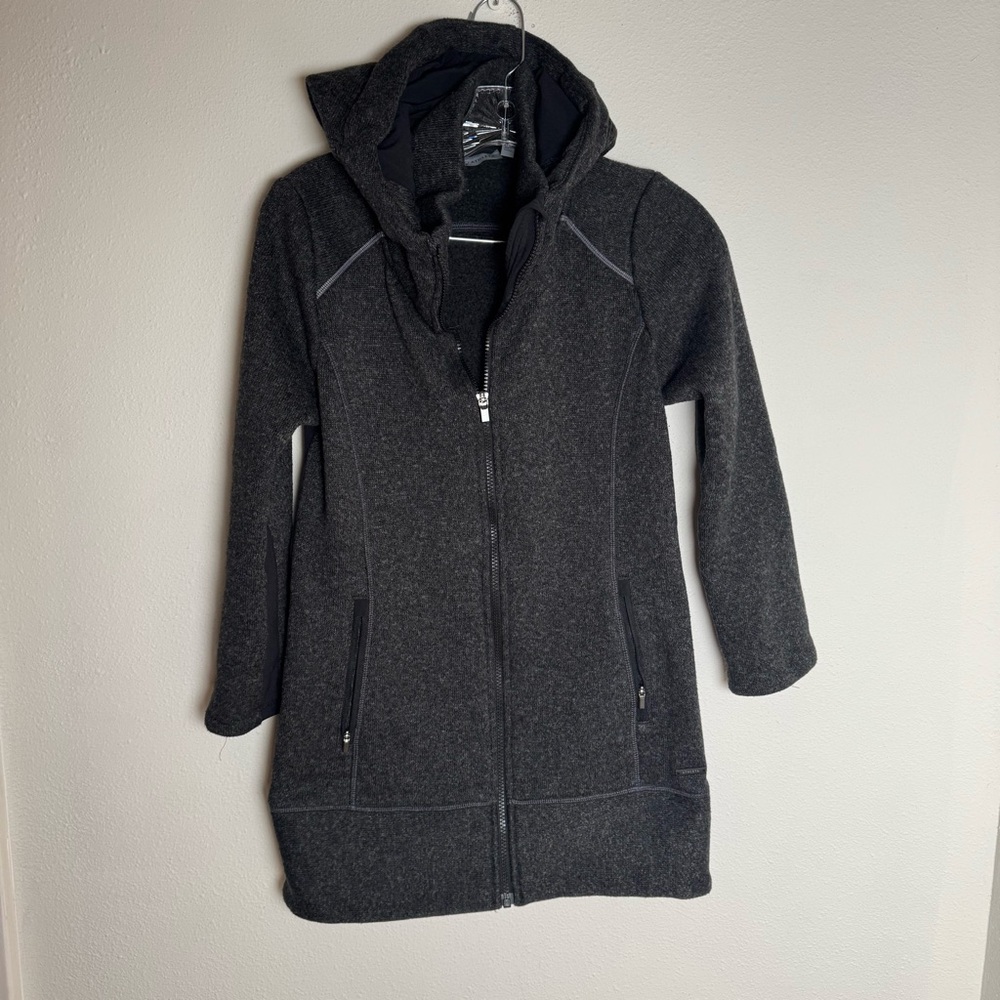Athleta Women's Cya Stronger Dark Gray Hooded Jacket
